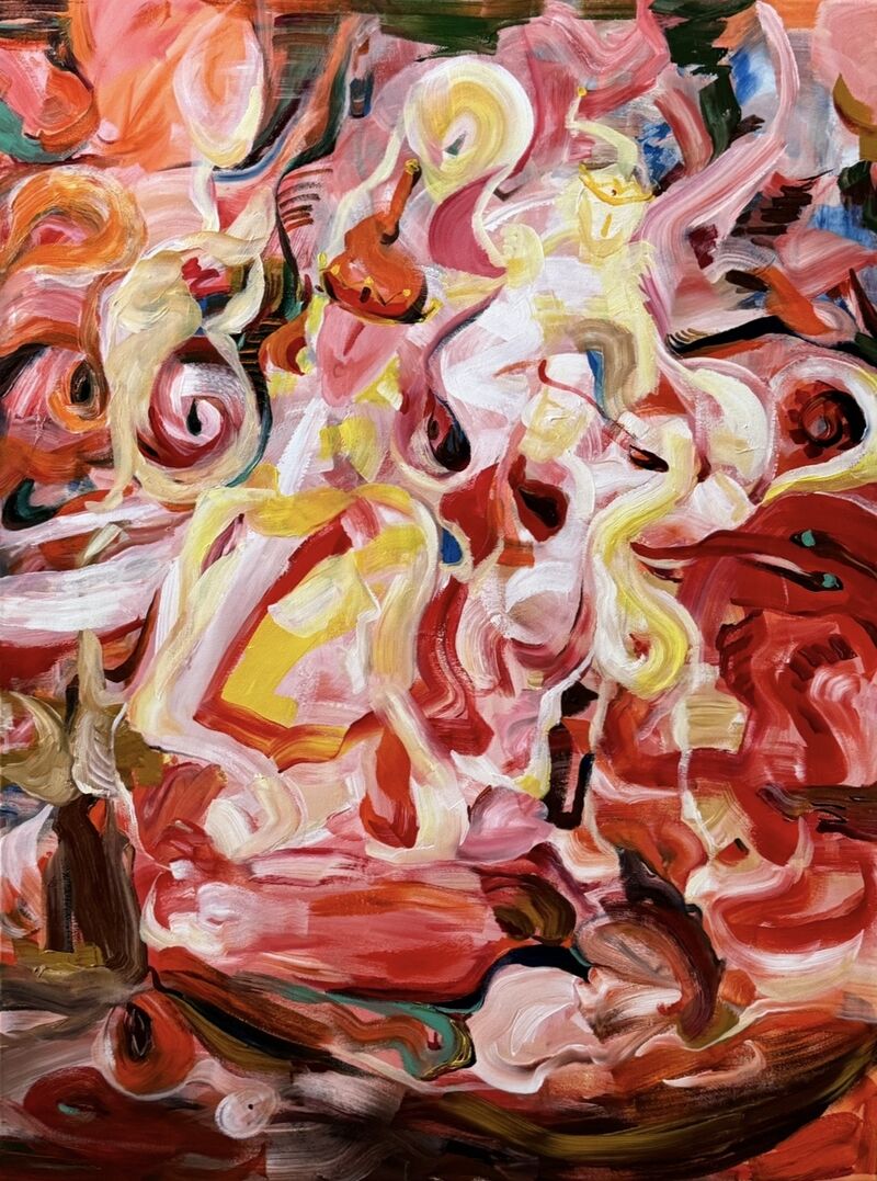 Seated Figures - a Paint by Yanhua Feng